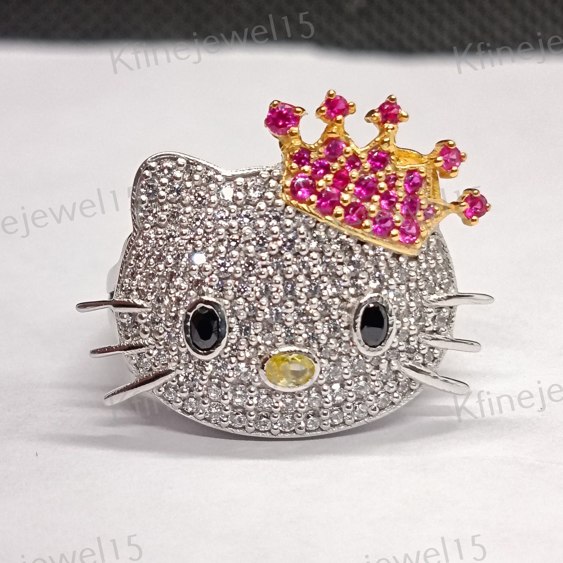 Hello kitty gold ring outlet