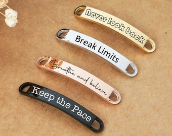 Personalised Shoe Tags,Custom Shoelaces Tag,Shoe Tag ID,Shoelace Buckles,Running Gift,Marathon Gift,Shoe Accessories In Pair,Gift For Runner