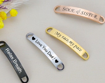 Custom Running Shoe Tags,Shoe Tag ID for Runners & Cyclists,Metal Shoe Lace Charms,Running Gift,Marathon Gift,Shoe Accessories,Shoe Bar