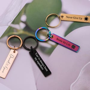 Personalized Keychain,Key Chain With Name,Engraved Key Ring,Personalized Gifts for Her,Best Friend Gifts,Gift for Birthday,Anniversary Gift