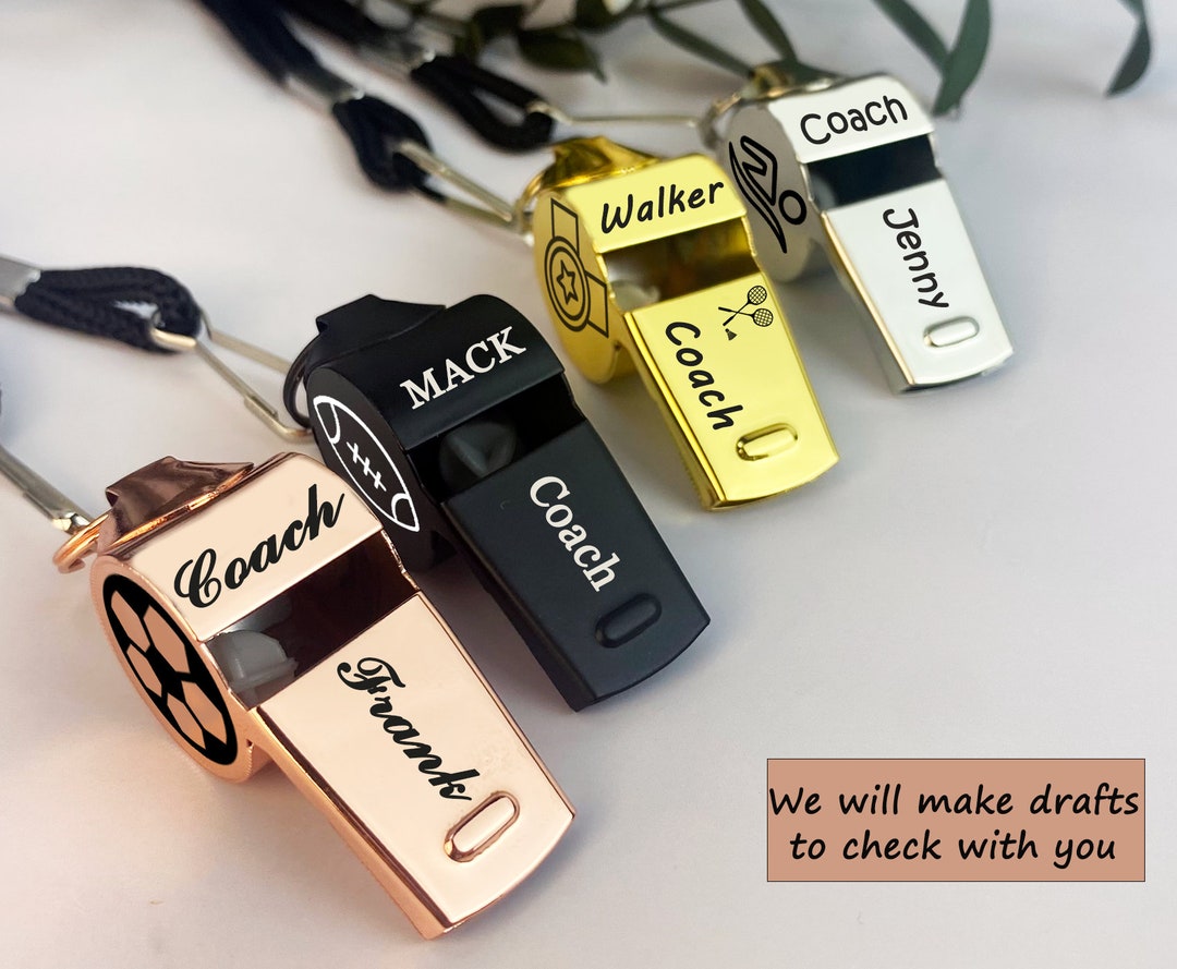 Coach Whistle Personalized Whistle Whistle Rope Football Whistle Back