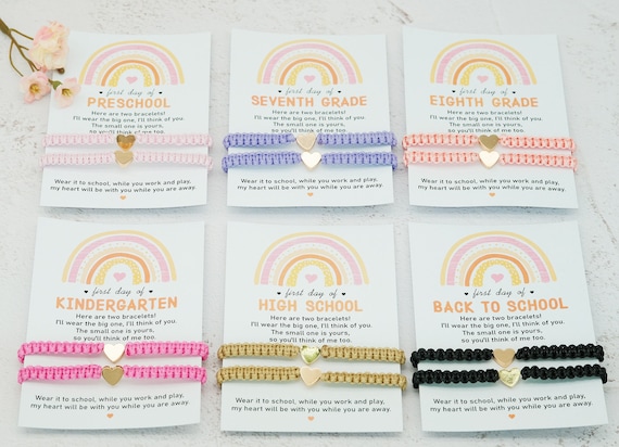 Dabem Regalo per il primo giorno di asilo/scuola, braccialetti