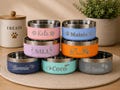 Engraved Stainless Steel Dog & Cat Bowls with Name,Customizable Insulated Food and Water Bowls,Small-Large Bowls for Pet,Unique Pet Gifts product logo