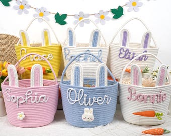 Custom Easter Basket | Storage Basket | Cotton rope weaving | 10 Colors