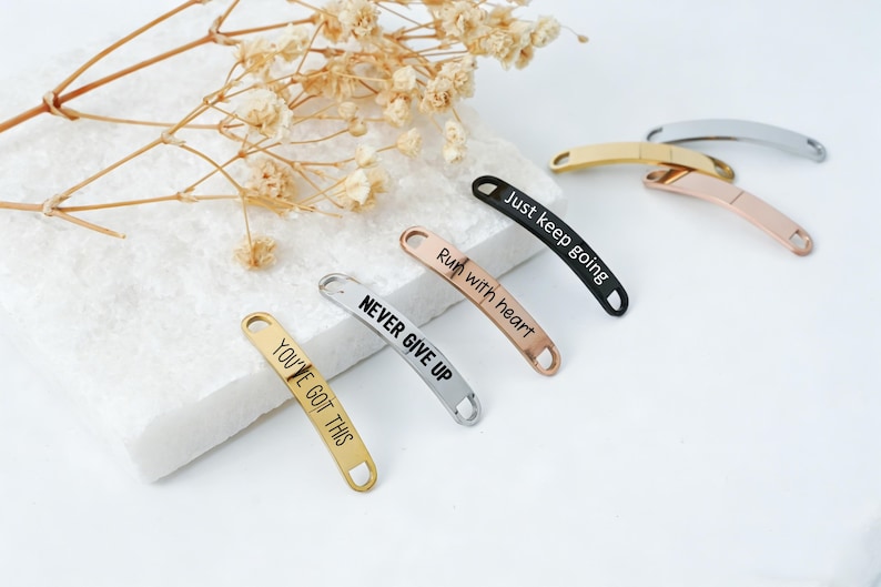 Custom Running Shoe Tags,Shoe Tag ID for Runners & Cyclists,Metal Shoe Lace Charms,Running Gift,Marathon Gift,Shoe Accessories,Shoe Bar image 8