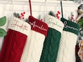 2025 Personalized Embroidered Knit Christmas Stocking: Custom Name Gift