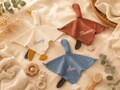 Custom Goose Baby Lovey with Embroidered Name, Personalized Muslin Security Blanket, Soft Newborn Comforter, Baby Shower Gift for Newborn product logo