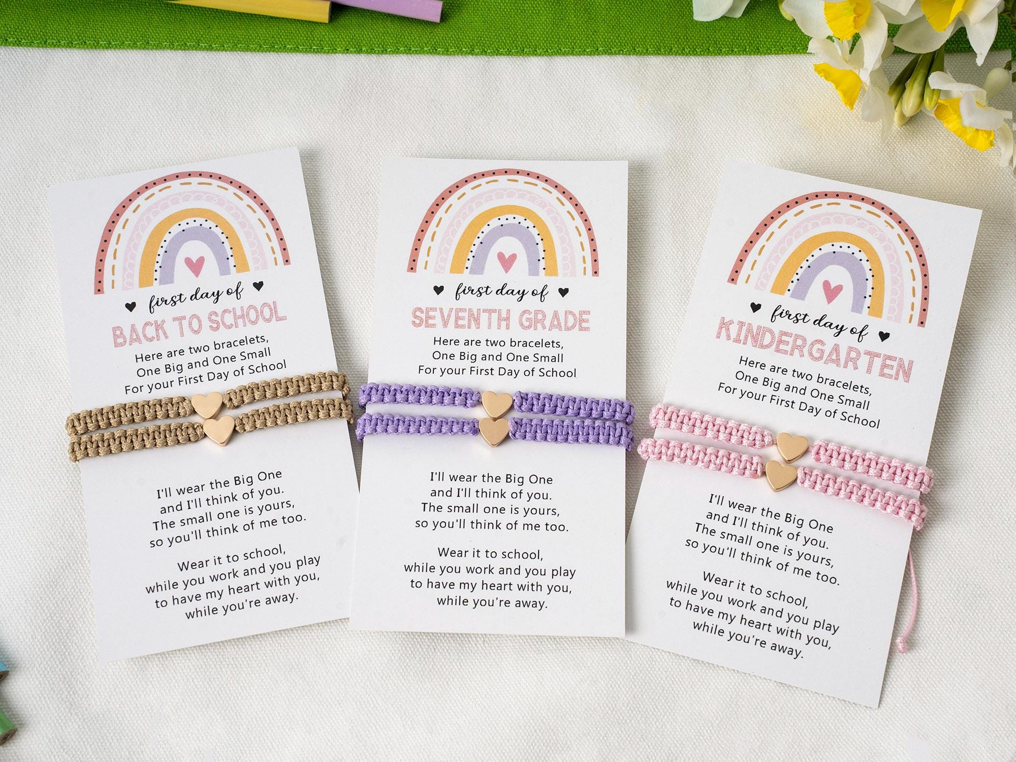 YELUWA Mutter Tochter Armband Set – Verstellbare Armbänder Mit Herz-Anhänger – Geschenk Für Mama Und Tochter Zu Muttertag, Geburtstag Oder Weihnachten