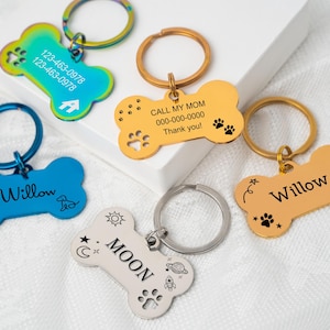 Customized Stainless Steel Pet ID Tag,Custom Engraved Dog Name Tag,Dog Tag,Custom Dog Tag,Dog Name Tags, Dog Collar Tag,Stainless ste
