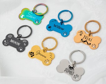 Pet commemorative plate,Dog ID Tag, Custom Engraved Dog Name Tag, Quality Dog Tag Personalized Logo, Bone Dog Tag,Custom Bone Dog Tags