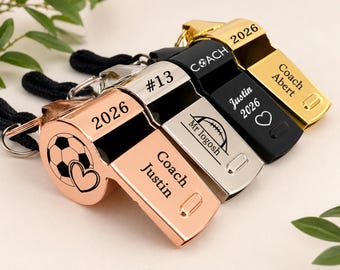 Custom Engraved Coaches Whistle,Personalized Whistle Gift,Team Sports gifts,Engraved Coach Whistle with name 2025 Teacher Appreciation Gift