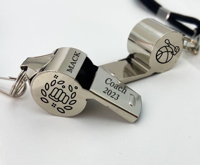 Personalized Sport Gift for Coach,Personalized Whistle Necklace,Custom Coach Whistle,Engraved Stainless Coach Whistle custom Teacher Gift image 10