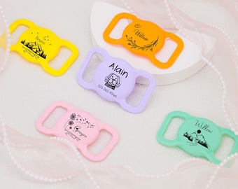 Pet Apple Air Tag Holder for Dog Collar Personalized Silicone Air Tag Case,Pet Air Tag case,Dog ID Name Tag,Animal Collar Tag,Pet Gifts