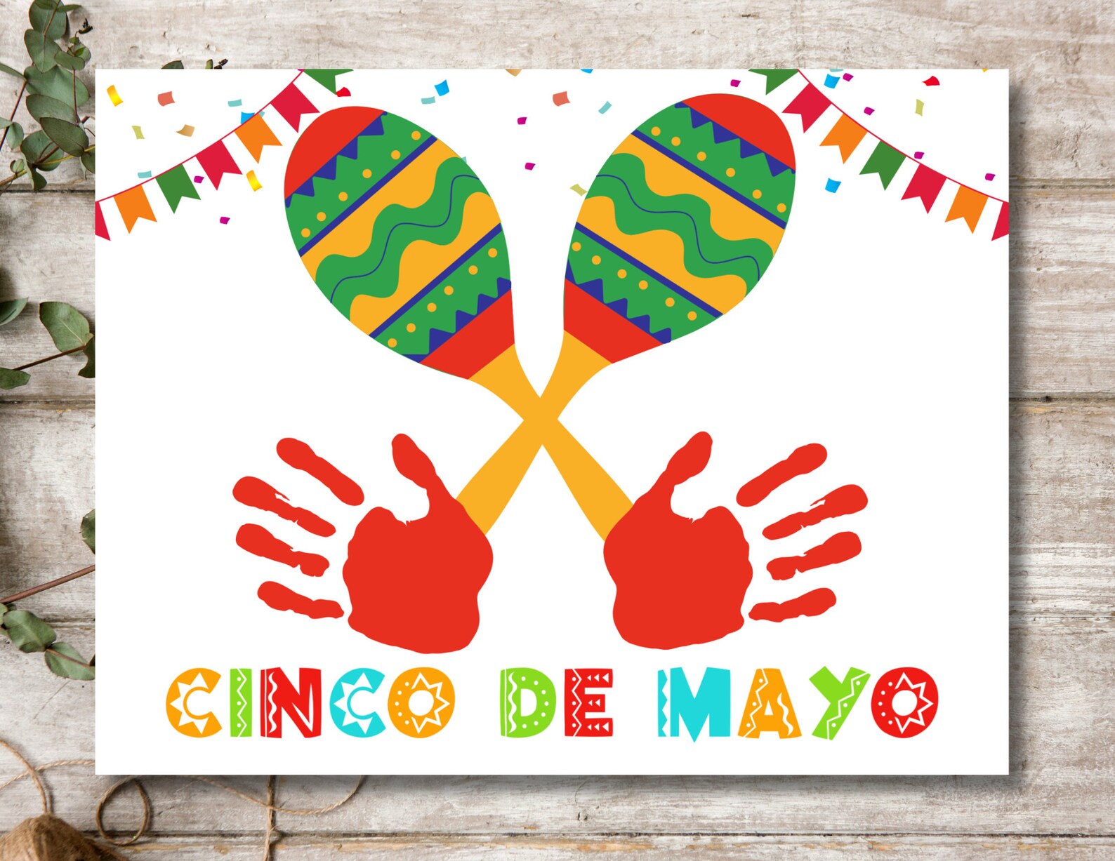 Cinco De Mayo Handprint Craft Cinco De Mayo Maracas Craft Printable ...