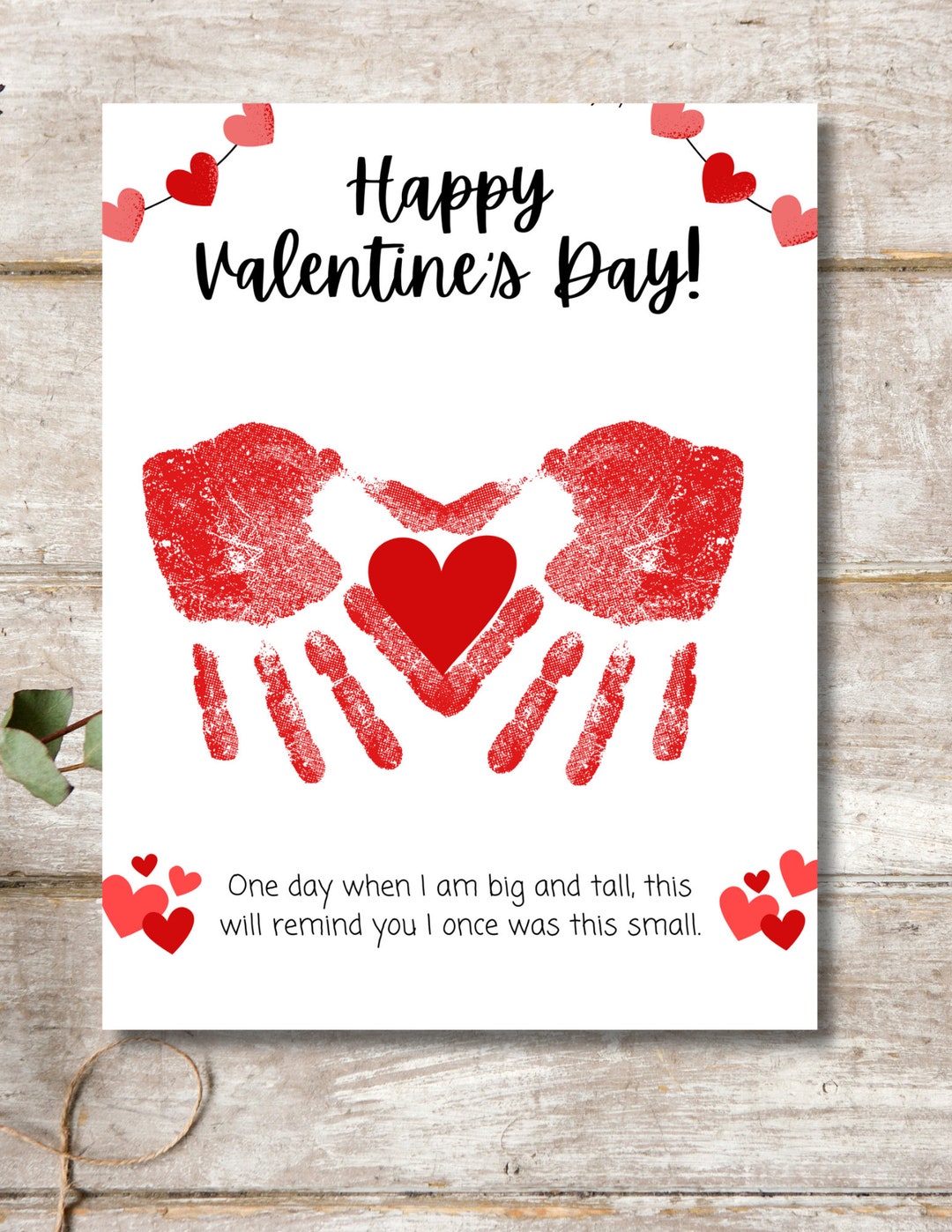 Valentine's Day Handprint Printable | Valentine's Day Handprint ...