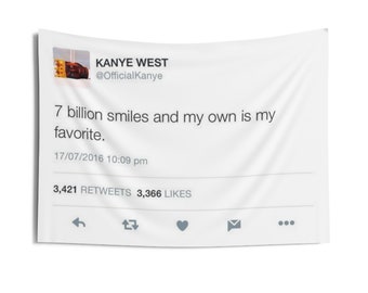Kanye Fahne | Indoor Wandteppich | Wanddekoration für Wohnzimmer, Schlafzimmer und Wohnheimzimmer Dekor