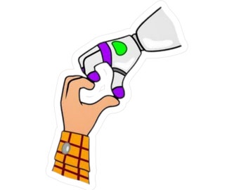 Buzz Lightyear und Sheriff Woody Finger-Herzaufkleber | Aufkleber | Aufkleber