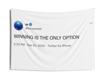 Kanye Fahne | Motivations-Flagge | Indoor Wandteppich | Wanddekoration für Wohnzimmer, Schlafzimmer und Wohnheimzimmer Dekor