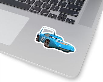 Streifen Weathers Aufkleber | Cars Aufkleber | Der König Aufkleber | Abziehbild