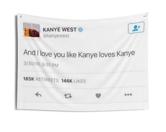 Kanye Fahne | Indoor Wandteppich | Wanddekoration für Wohnzimmer, Schlafzimmer und Wohnheimzimmer Dekor