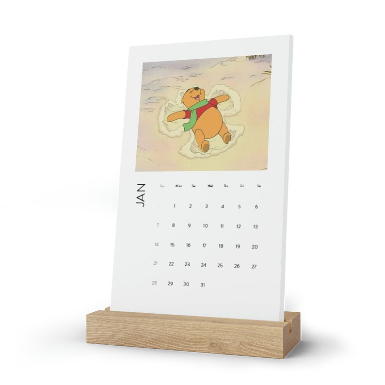 Winnie the Pooh Monthly Desk Calendar With Charming Illustrations