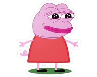 Peppa Meme Aufkleber | Peepohappy Emote Schwein |Vinyl Aufkleber