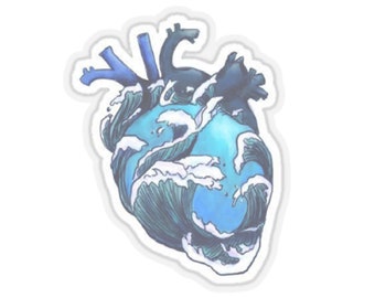 Aufkleber | Ozean Herz Sticker