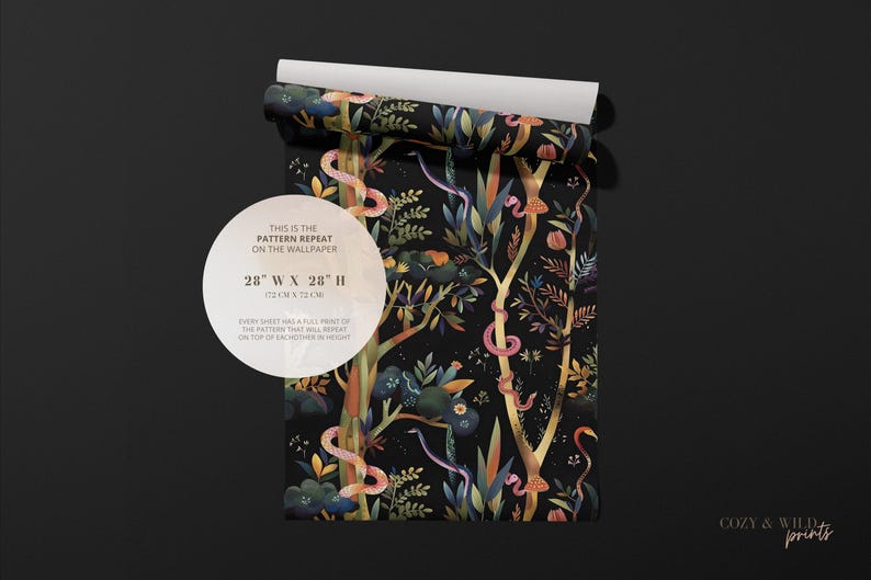 Buy Forest Wallpaper Peel and Stick, Kids Room Wall Decor, Dark Forest