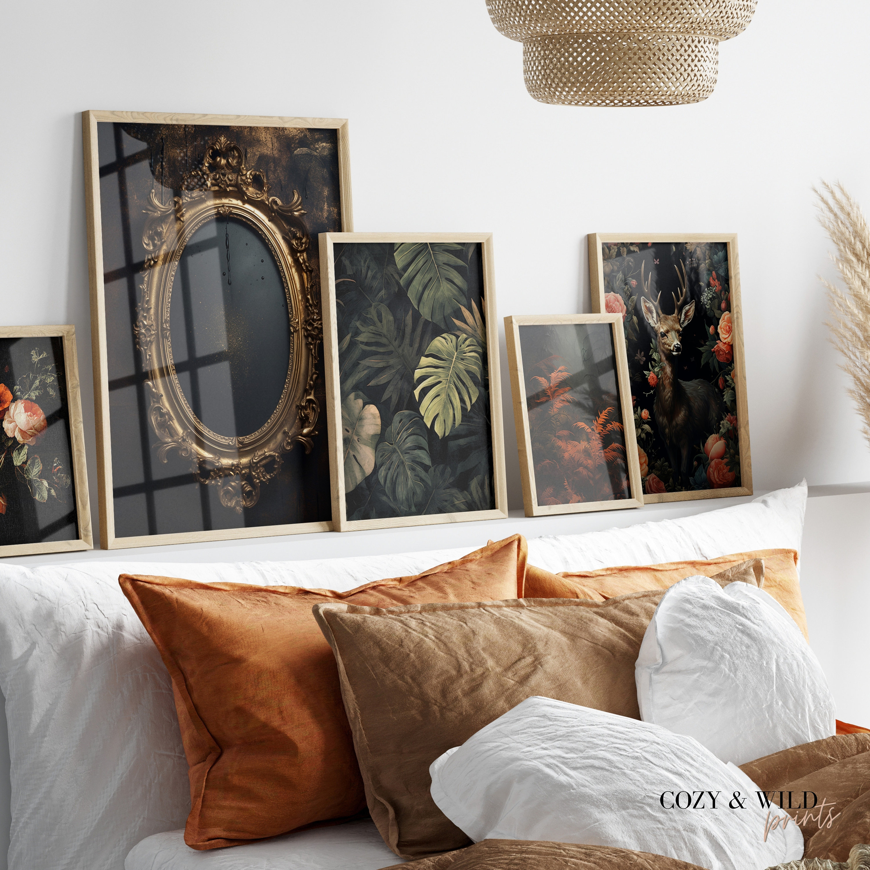 Dark Academia Gallery Art Set of 9, Vintage Victorian Cottagecore Wall ...