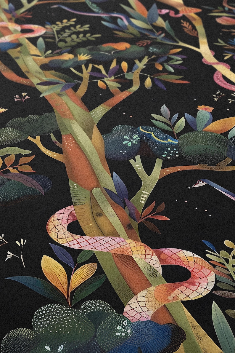 Buy Forest Wallpaper Peel and Stick, Kids Room Wall Decor, Dark Forest