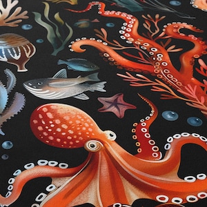 Close up of Octopi wallpaper ocean print