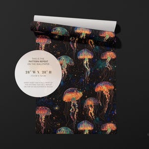 Peel and stick wallpaper jellyfish translucent
