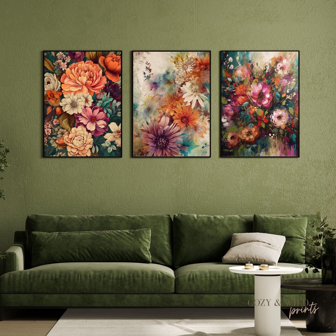 Printable Vintage Wall Art, Antique Prints Vintage Flower Wall Art