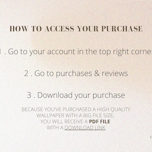 How to access your purchase photo with information steps