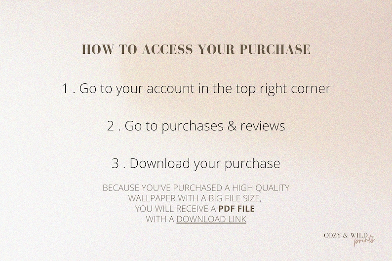 How to access your purchase photo with information steps