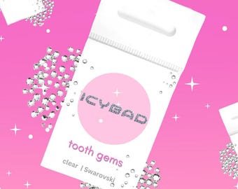 Clear Swarovski Tooth Gems, 20pcs, Small, Medium or Large