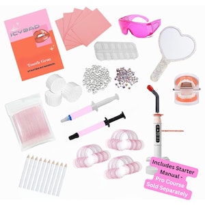 Kit de inicio para el negocio de gemas dentales, con guía de configuración básica