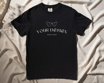 Black Comfort Colors 1717 Mockup | T Shirt Mockup | Comfort Colors Mockup | Flatlay Mockup | Soft Shadows Collection