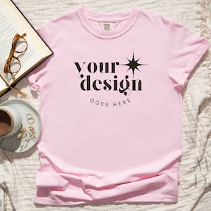 Blossom Comfort Colors 1717 Mockup | T Shirt Mockup | Comfort Colors Mockup | Flatlay Mockup | Cozy Corner Collection