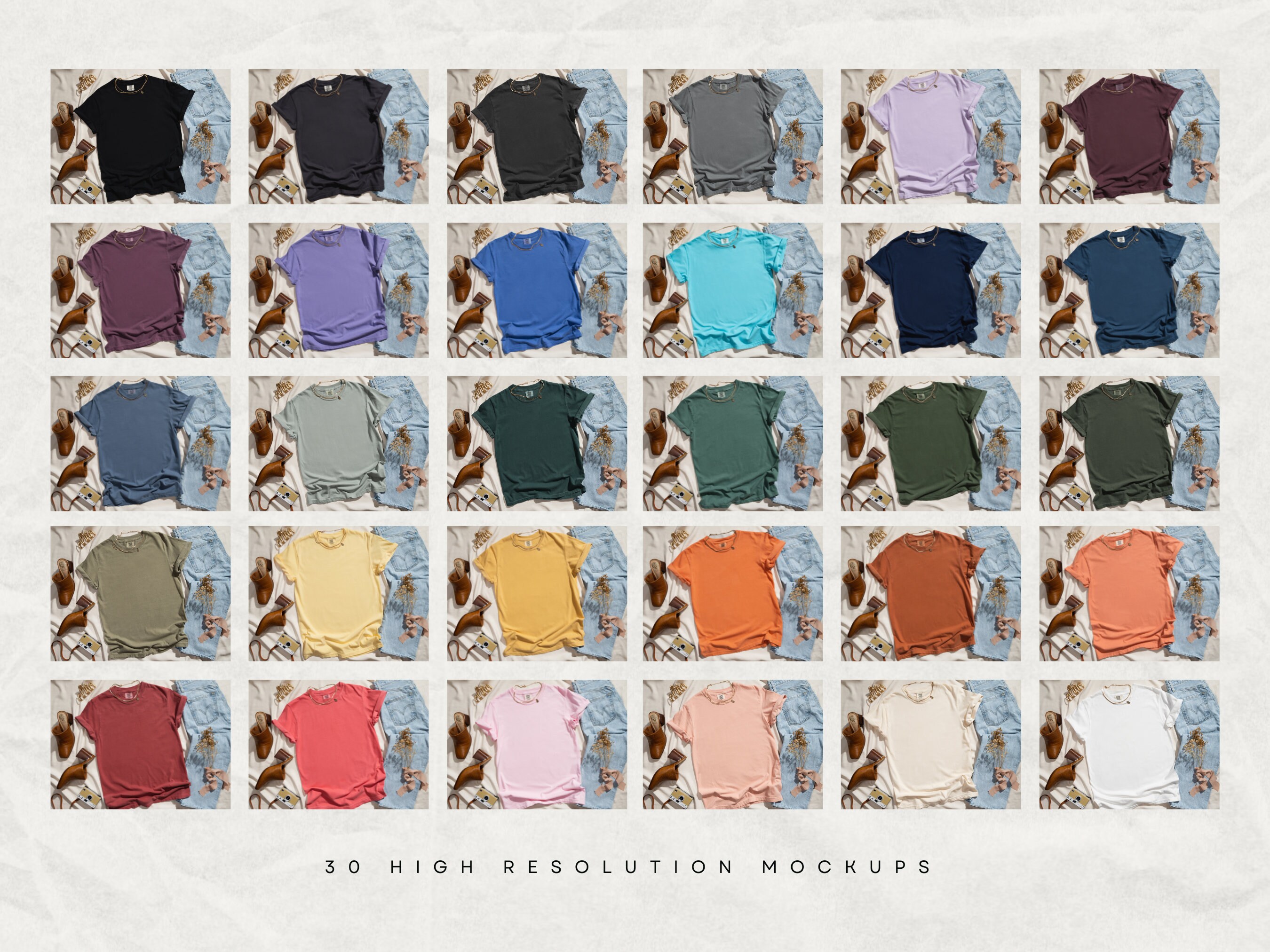 Comfort Colors 1717 Mockup Bundle | T Shirt Mockups | Comfort Colors ...