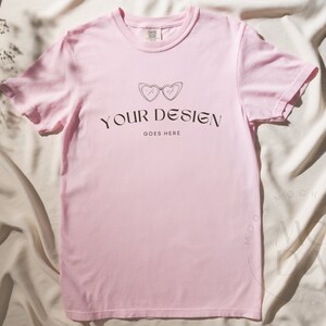 Blossom Comfort Colors 1717 Mockup | T Shirt Mockup | Comfort Colors Mockup | Flatlay Mockup | Soft Shadows Collection
