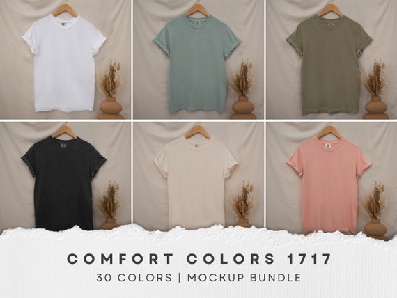Comfort Colors 1717 Mockup Bundle | Hanging T Shirt Mockups | Comfort Colors C1717 Mock-Ups | Hanging Mock Ups | Neutral Boho Mocks