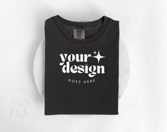 Pepper Comfort Colors 1717 Mockup | Folded T Shirt Mock Up | Comfort Colors Mock-up | Flatlay Mockup | Unisex Folded Mock-Ups