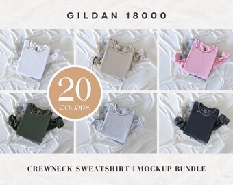 Comfort Colors 1566 Sweatshirt Mockup Bundle | Folded Crewneck Sweatshirt Mockups | Comfort Colors Mockups | Flatlay Mockups | Styled Folded