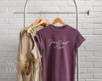 Vineyard Comfort Colors 1717 Mockup | T Shirt Mockup | Comfort Colors Mockup | Hanging Mockup | Modern Clothing Rack Collection