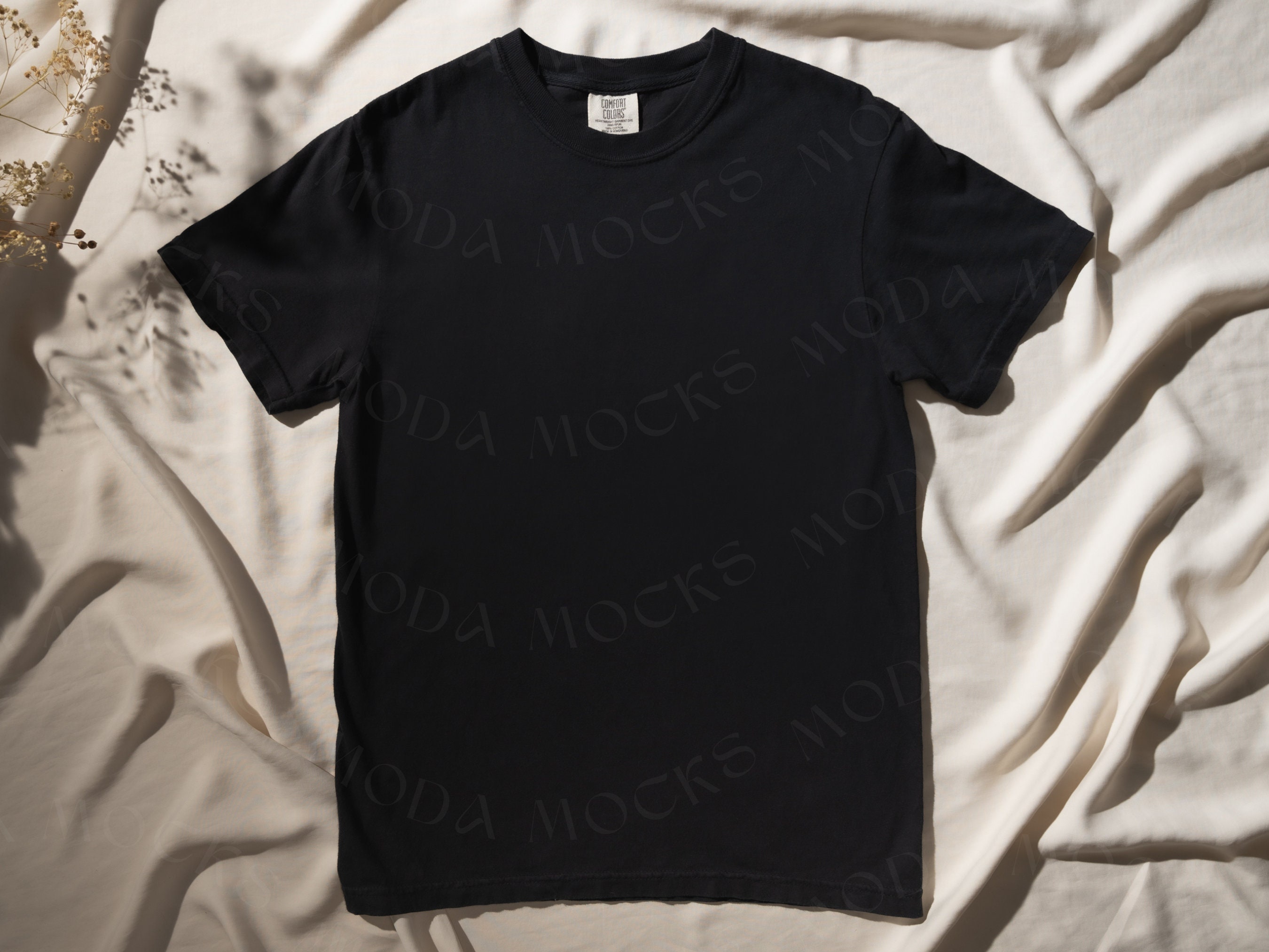 Black Comfort Colors 1717 Mockup | T Shirt Mockup | Comfort Colors ...