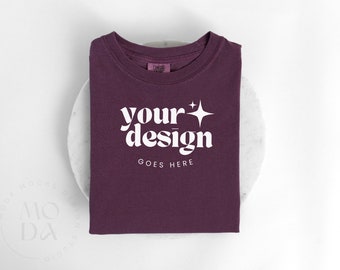 Vineyard Comfort Colors 1717 Mockup | Folded T Shirt Mock Up | Comfort Colors Mock-up | Flatlay Mockup | Unisex Folded Mock-Ups