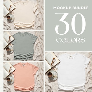 Pacchetto Mockup Comfort Colors 1717 / Mockup T-shirt / Mockup Colori Comfort / Mockup Flatlay / Collezione Cozy Corner