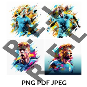 Kevin De Bruyne PNG Kevin De Bruyne PDF Kevin De Bruyne JPEG Digital Download Clip Art