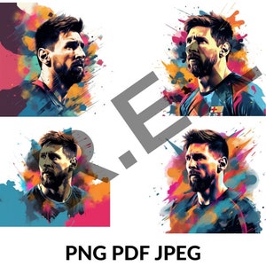 4 Premium Lionel Messi Clip Art Collection - PNG & JPG, High Quality,  Instant Download
